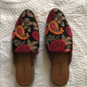 Indigo Paisley Mules
